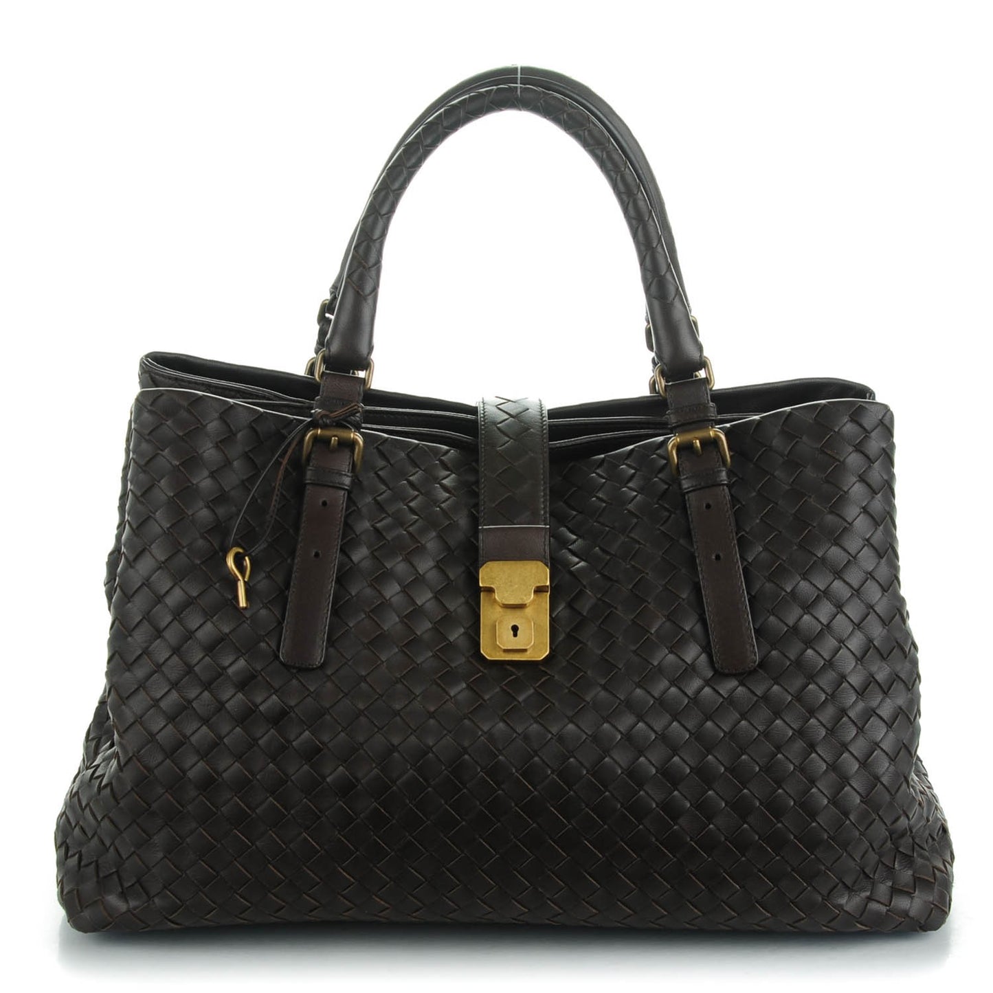 Nappa Intrecciato Medium Roma Tote Moro