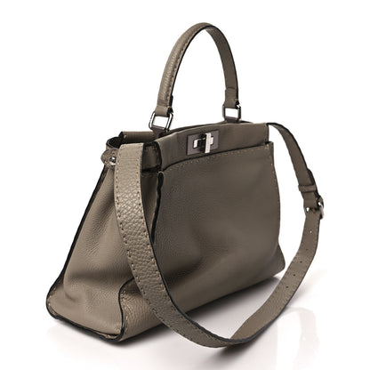 Fendi Cuoio Romano Selleria Medium Peekaboo Iconic Satchel Corda 3 of 8