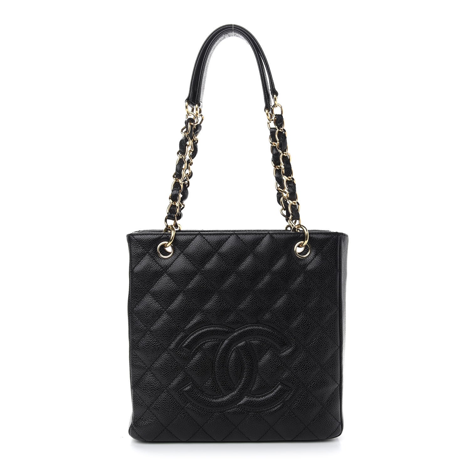 Chanel Caviar Quilted Petit Shopping Tote PST Black 1 of 9