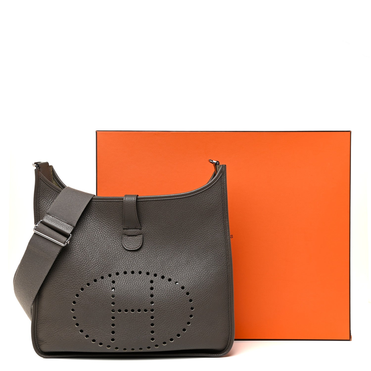 Hermes Taurillon Clemence Evelyne III GM Etain 14 of 14