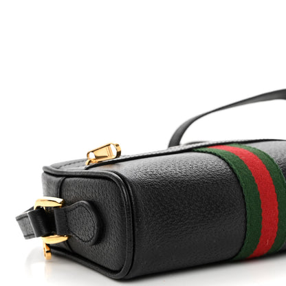 Gucci Calfskin Web Mini Ophidia Shoulder Bag Black 9 of 10