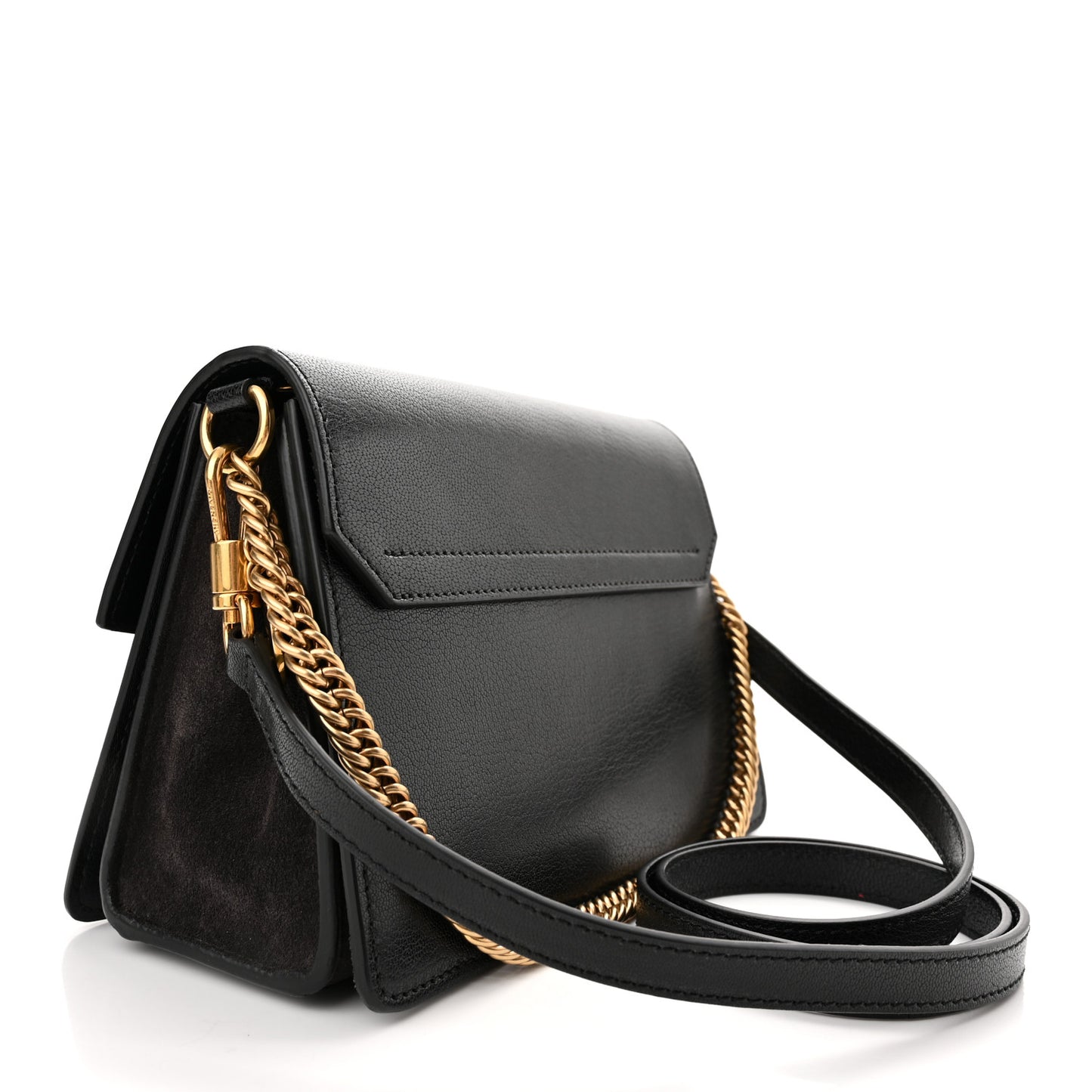 Goatskin Suede Small GV3 Shoulder Bag Black