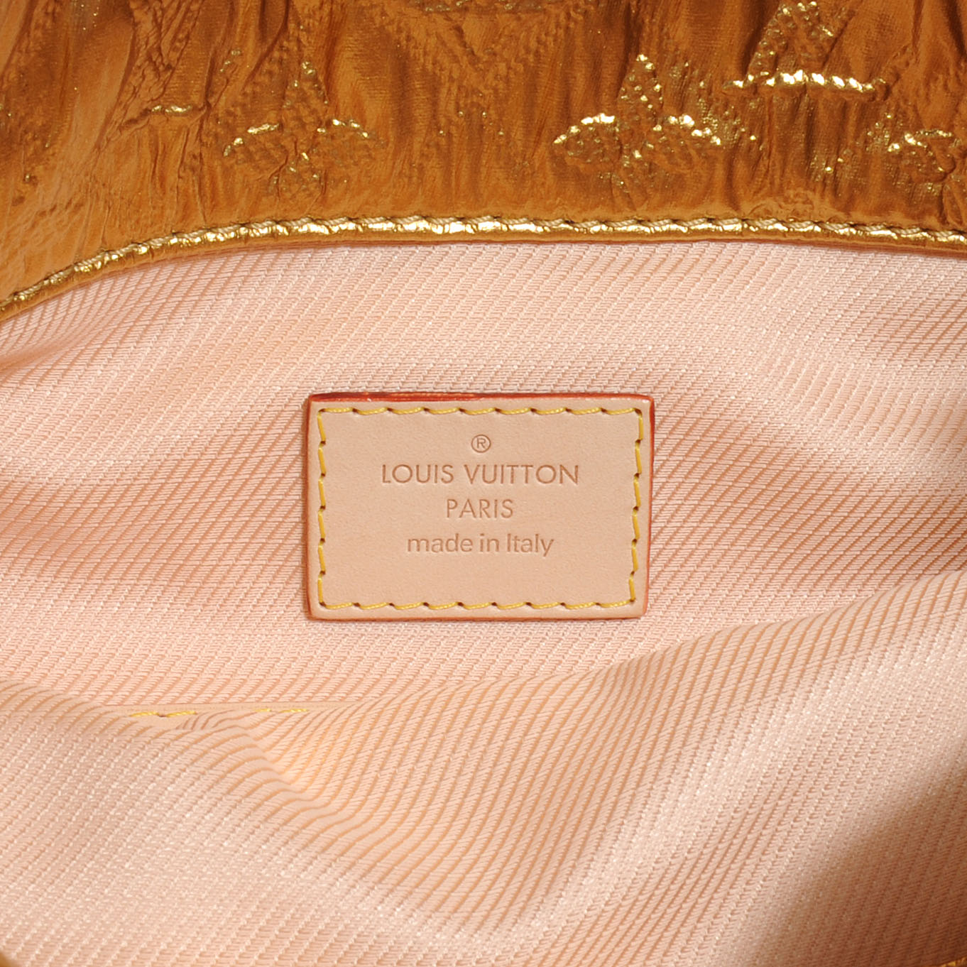 Louis Vuitton Jacquard Quilted Monogram Limelight Clutch MM Gold 6 of 8