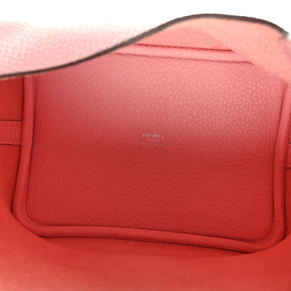 Hermes Taurillon Clemence Picotin Lock 18 PM Rose Sakura 5 of 12
