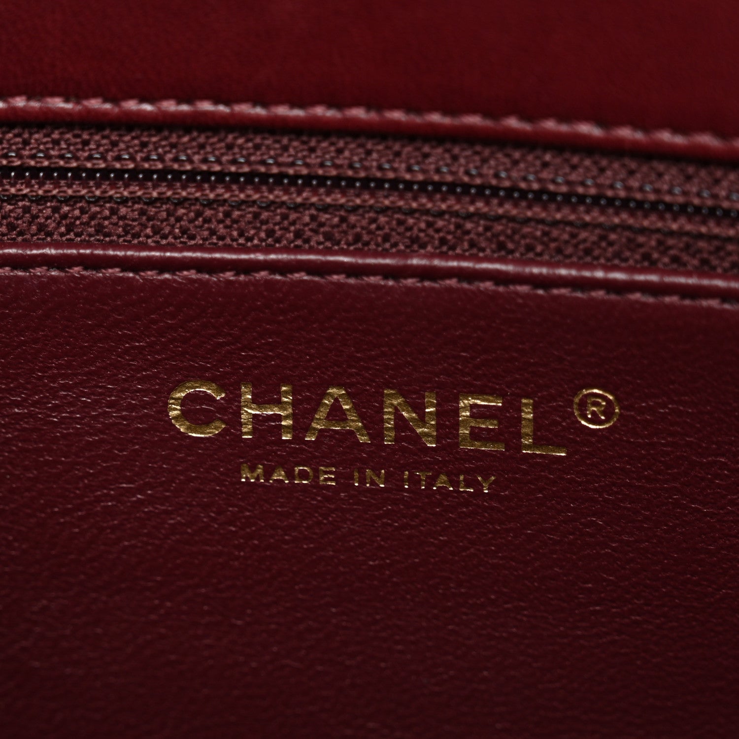 Chanel Lambskin Reversed Chevron Quilted Flap Dark Red 6 of 10