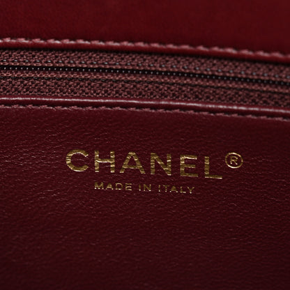 Chanel Lambskin Reversed Chevron Quilted Flap Dark Red 6 of 10