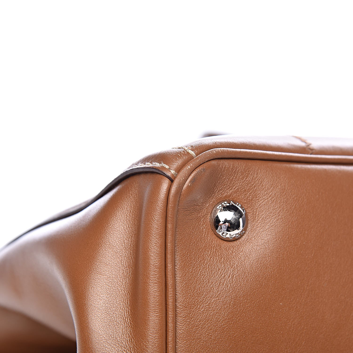 Prada Soft Calfskin Tote Cannella 9 of 13