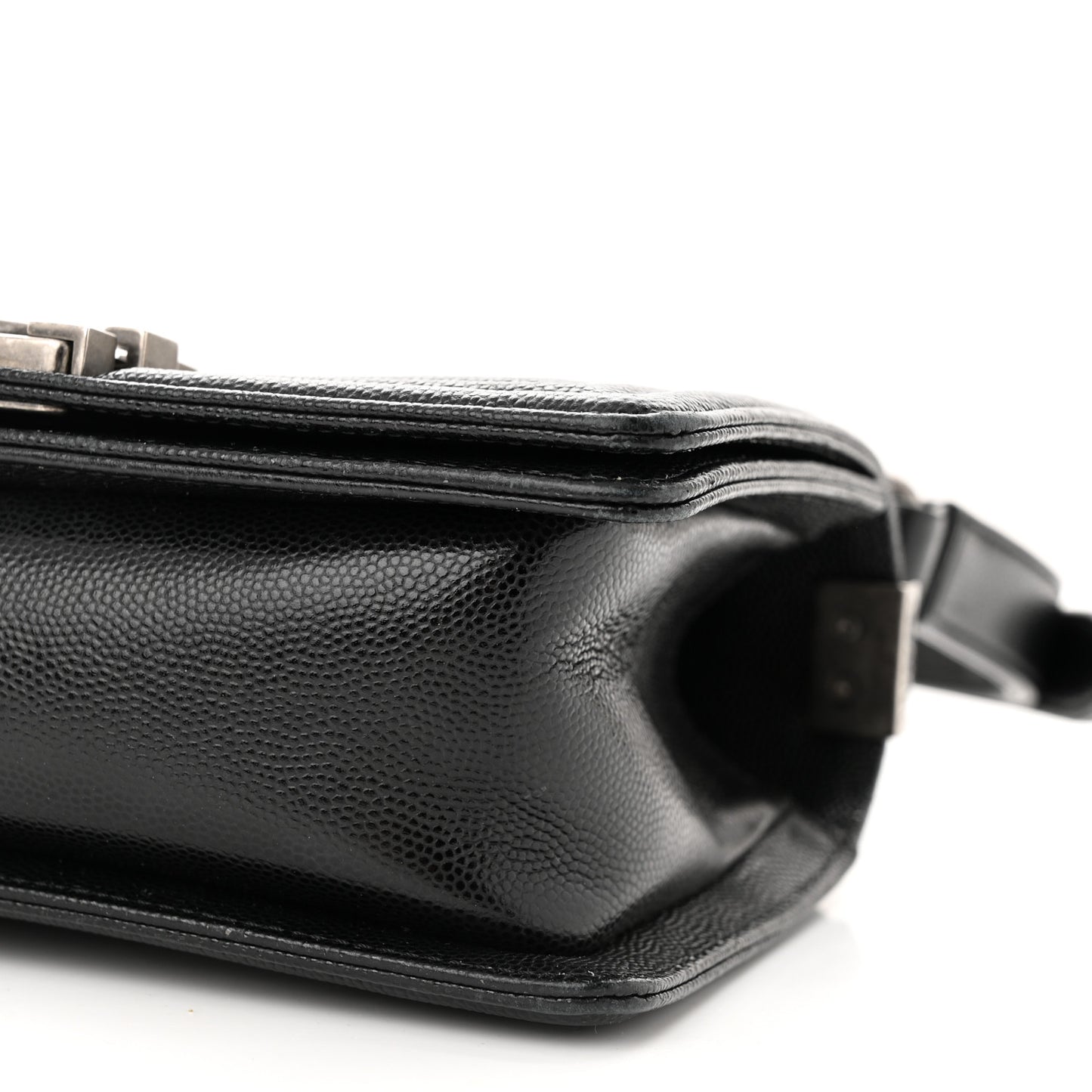 Caviar Quilted Small Boy Flap Black
