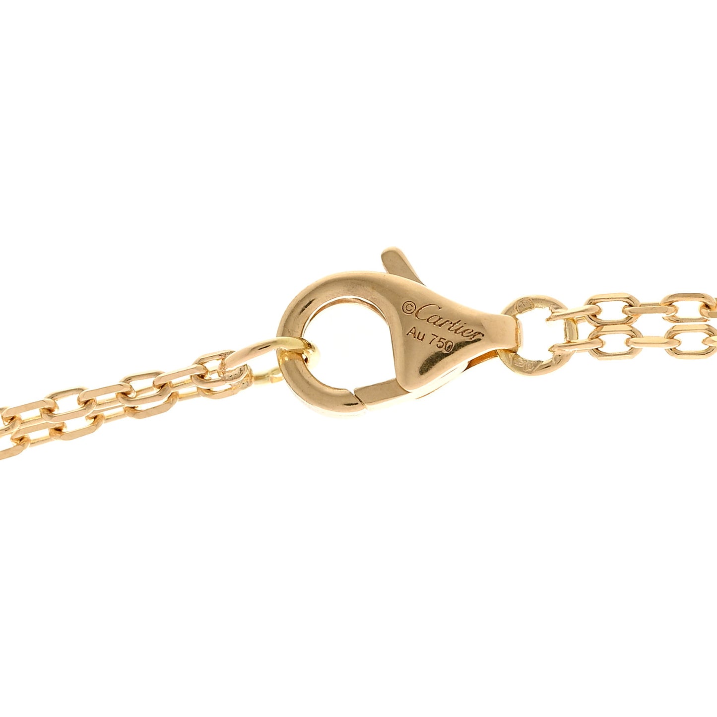 18K Yellow Gold 2 Diamond LOVE Necklace
