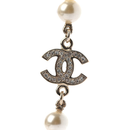 Chanel Graduated Pearl CC Long Necklace Gold 4 of 5