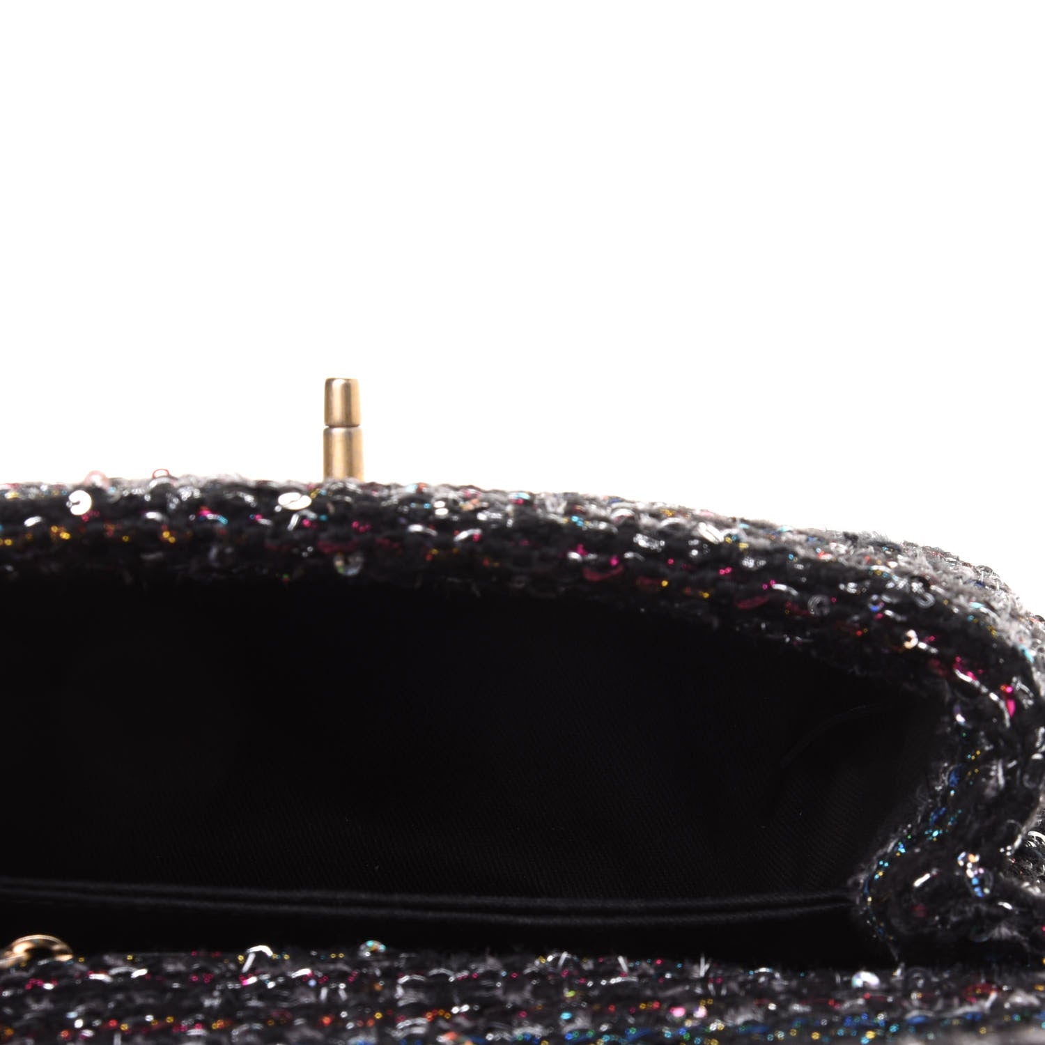 Chanel Tweed Sequin Mini Coco Handle Flap Black 4 of 11