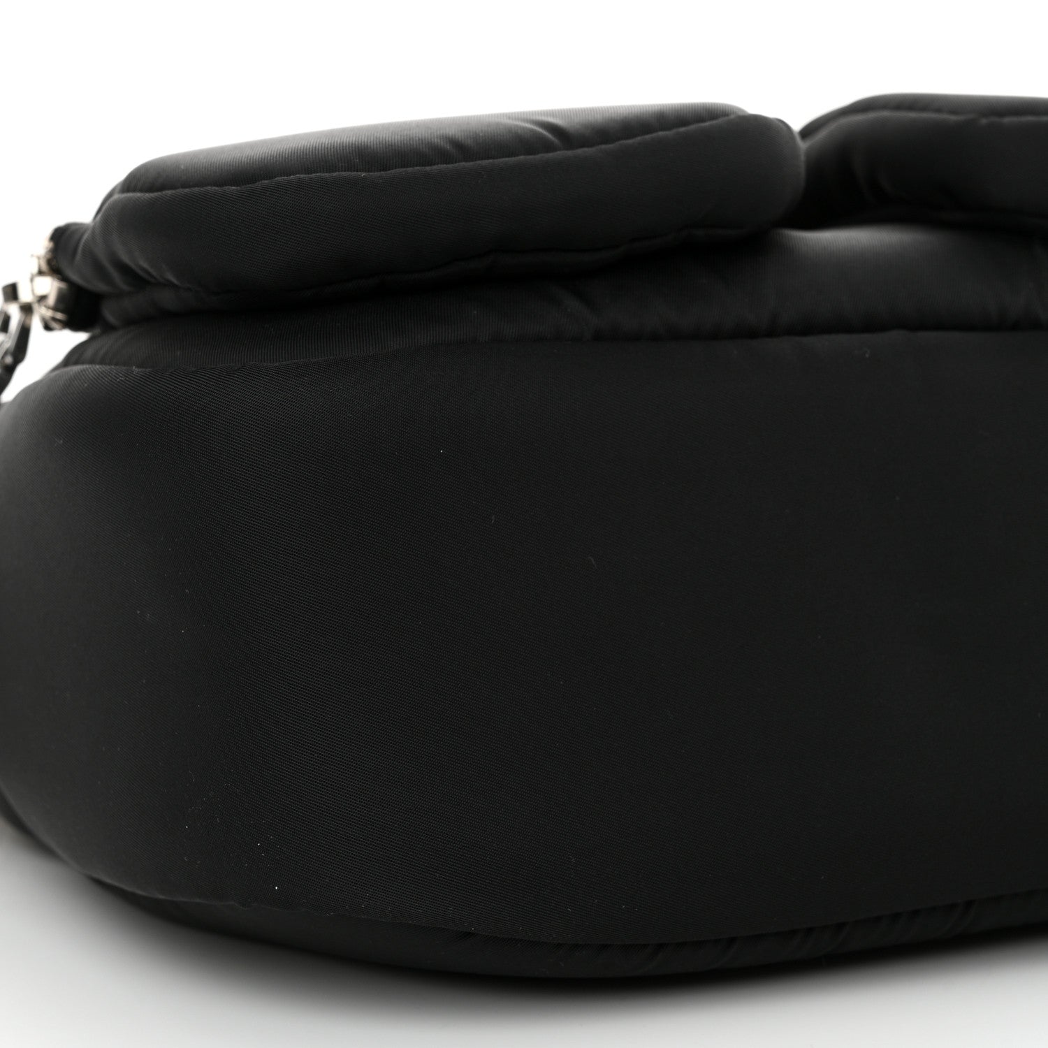 Prada Tessuto Nylon Pocket Cargo Shoulder Bag Black White 8 of 9