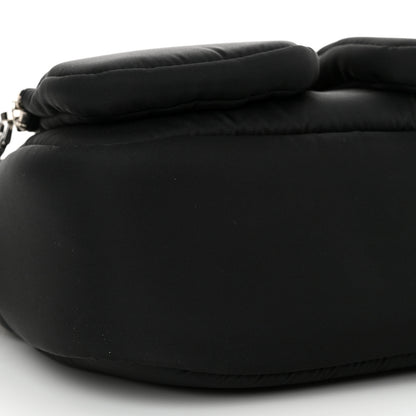 Prada Tessuto Nylon Pocket Cargo Shoulder Bag Black White 8 of 9