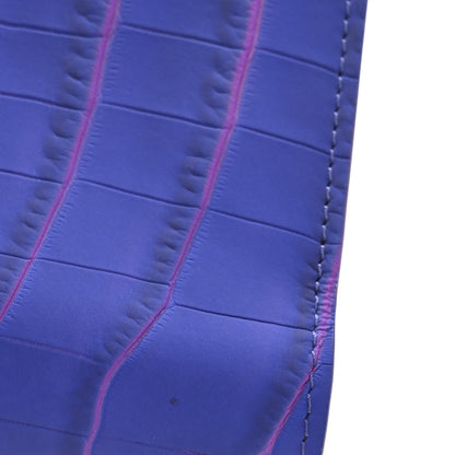 Louis Vuitton Crocodile Multiple Wallet Blue Rose 6 of 6