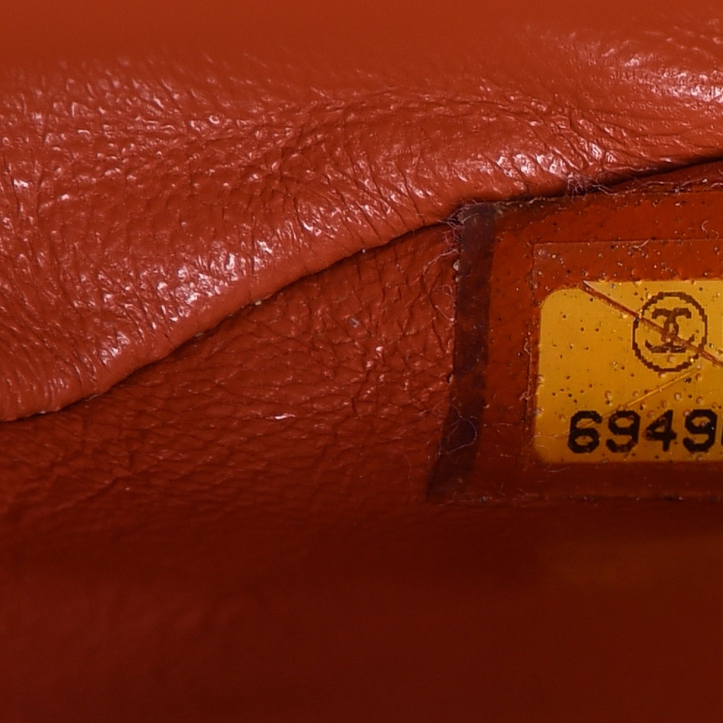 Suede Square Quilted Flap Orange