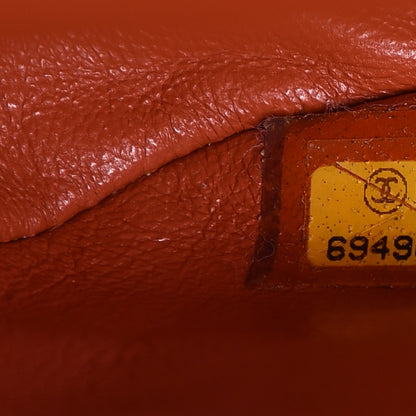 Chanel Suede Square Quilted Flap Orange 8 of 12