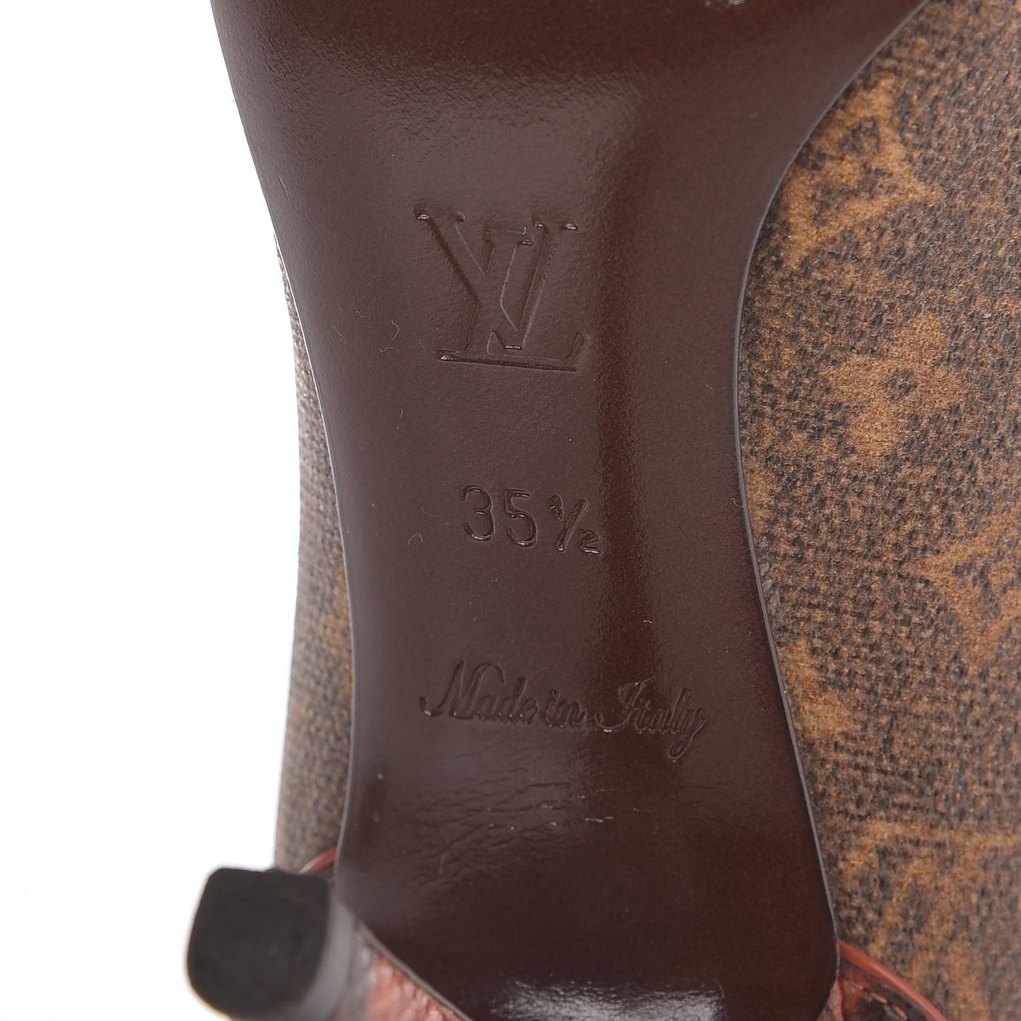 Karung Monogram Pulp Heartbreak Pumps 35.5 Orange