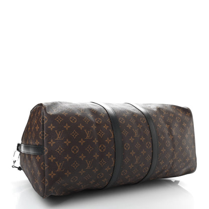 Louis Vuitton Monogram Macassar Keepall Bandouliere 55 4 of 13