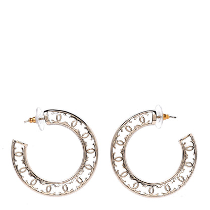 Chanel CC Hoop Earrings Gold 1 of 6