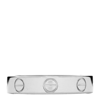 Cartier 18K White Gold 3.5mm LOVE Wedding Band Ring 48 4.5 1 of 5