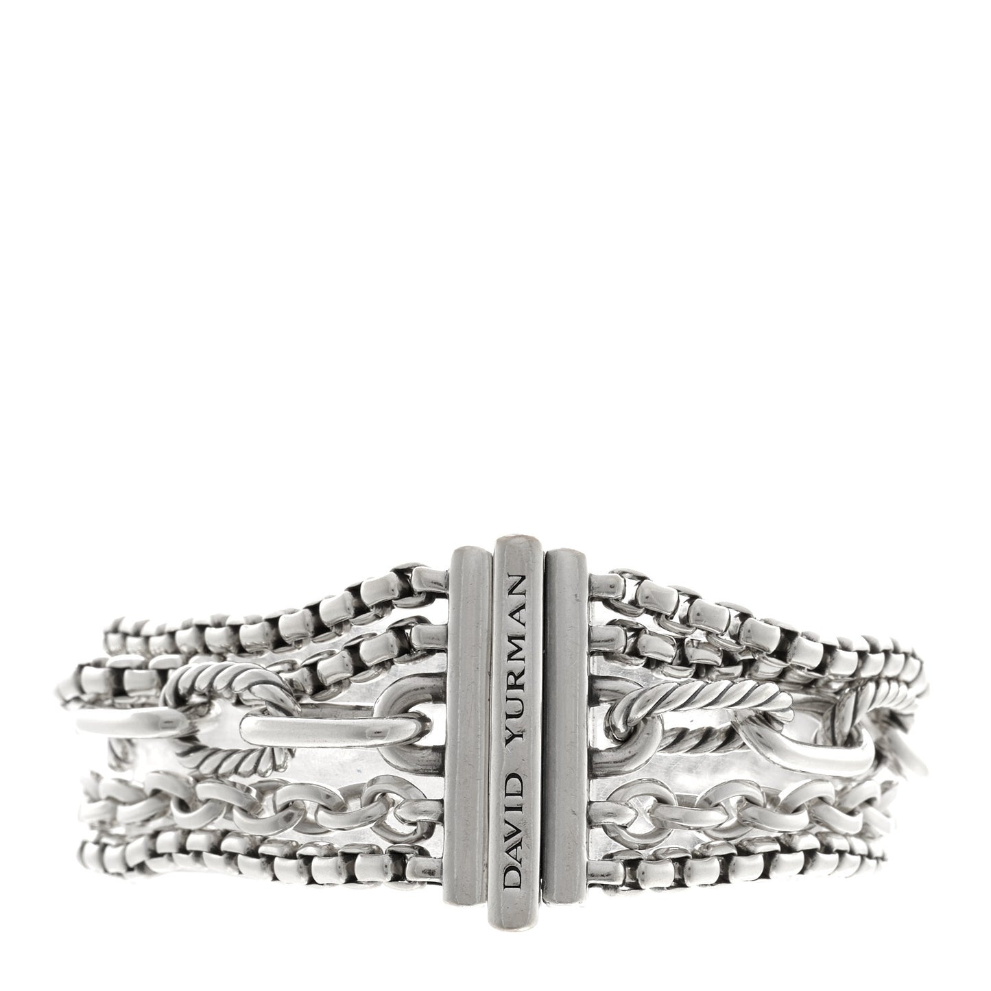 Sterling Silver Multi Row Chain Bracelet