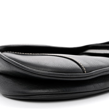 Christian Dior Calfskin Saddle Bag Black 9 of 16