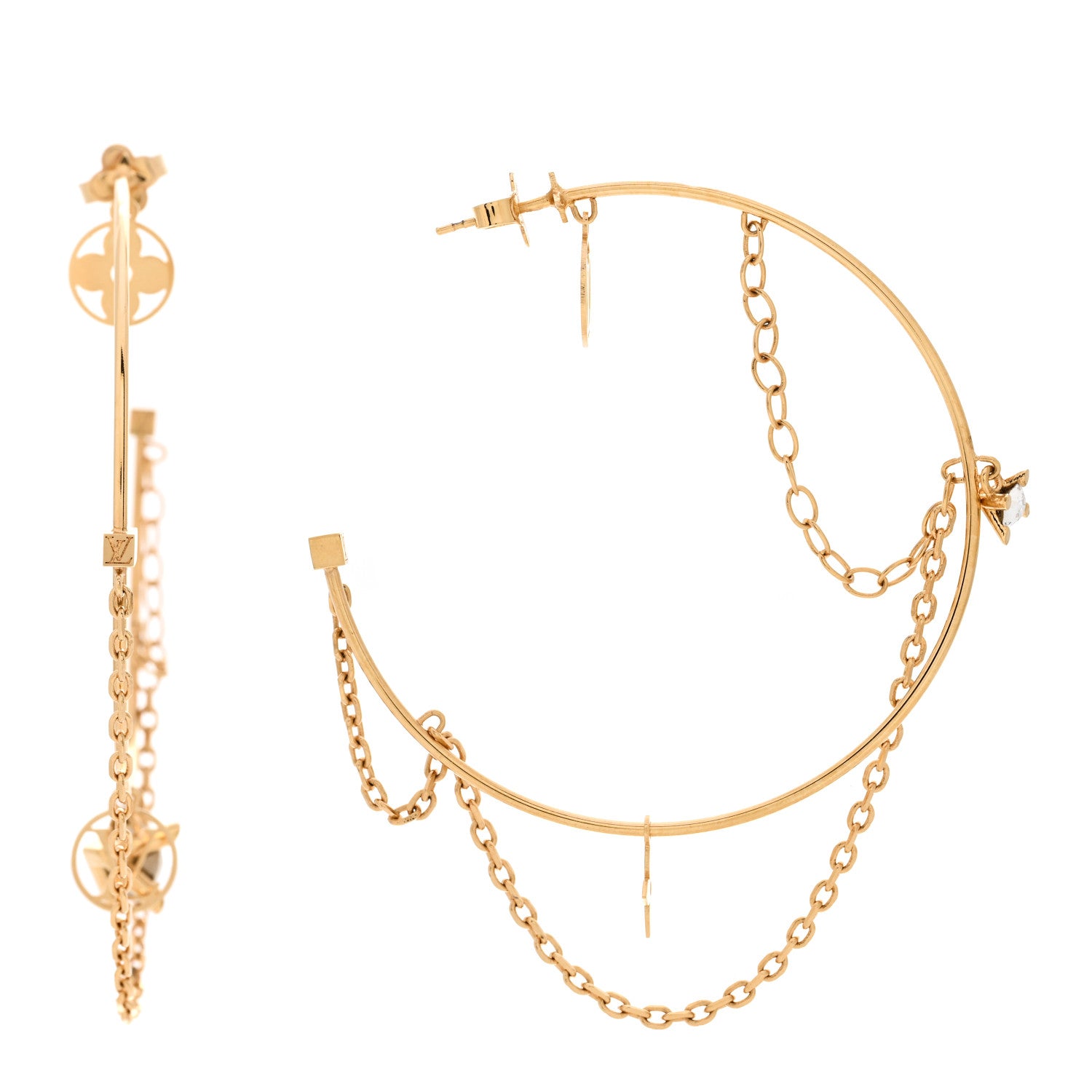 Louis Vuitton Roman Holidays Hoop Earrings Gold 1 of 6