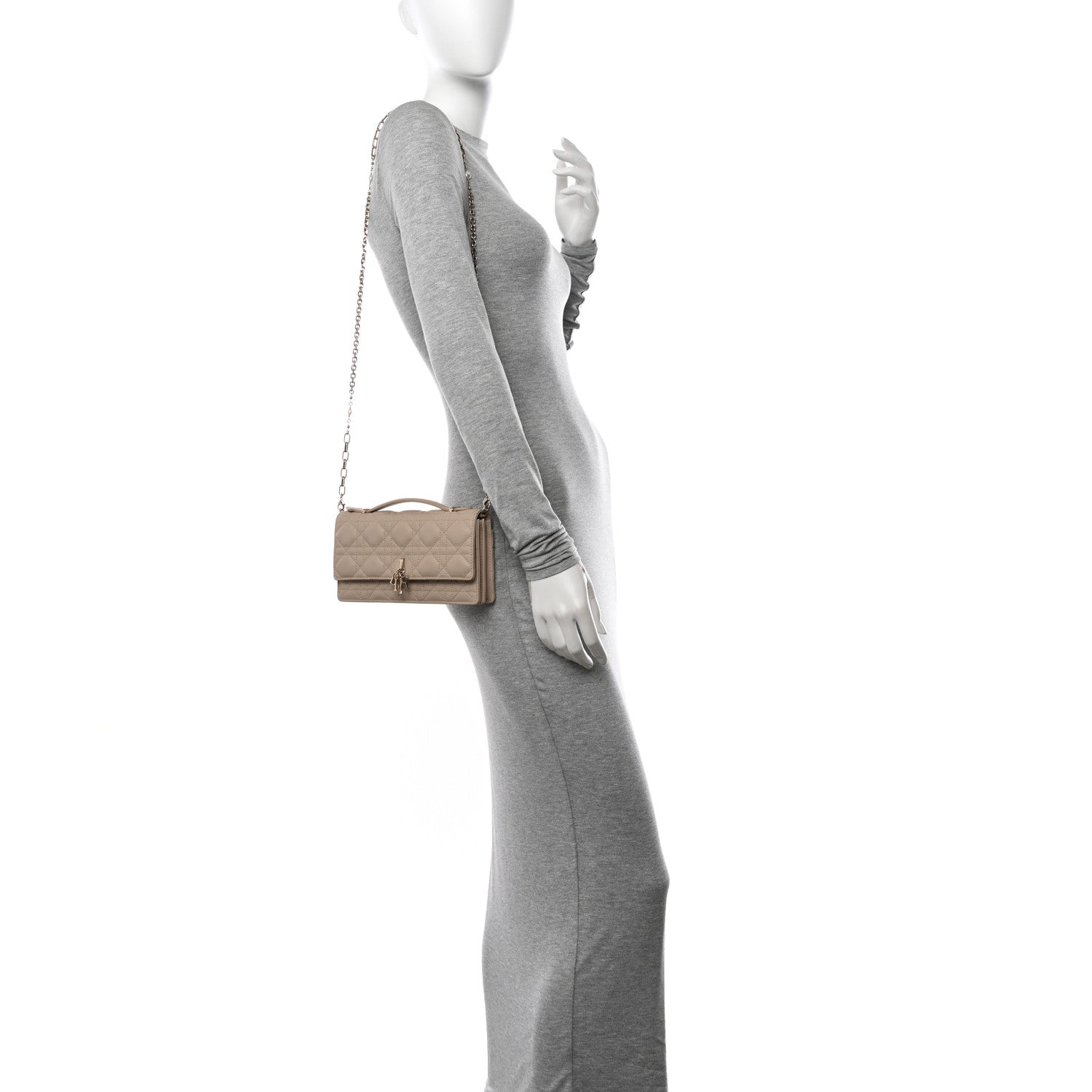 Christian Dior Lambskin Cannage Mini My Dior Bag Sand 2 of 12