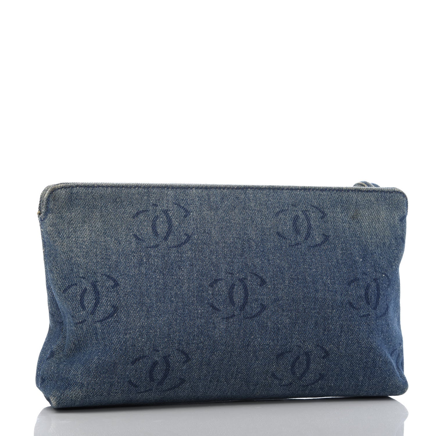Chanel Denim CC Pouch Blue 3 of 11