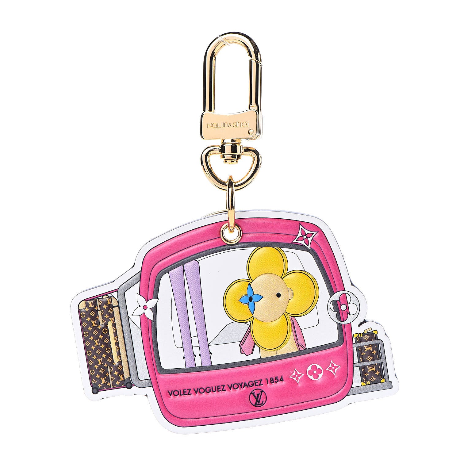 Louis Vuitton Monogram 2019 Christmas Animation Courchevel Bag Charm Key Ring 1 of 3