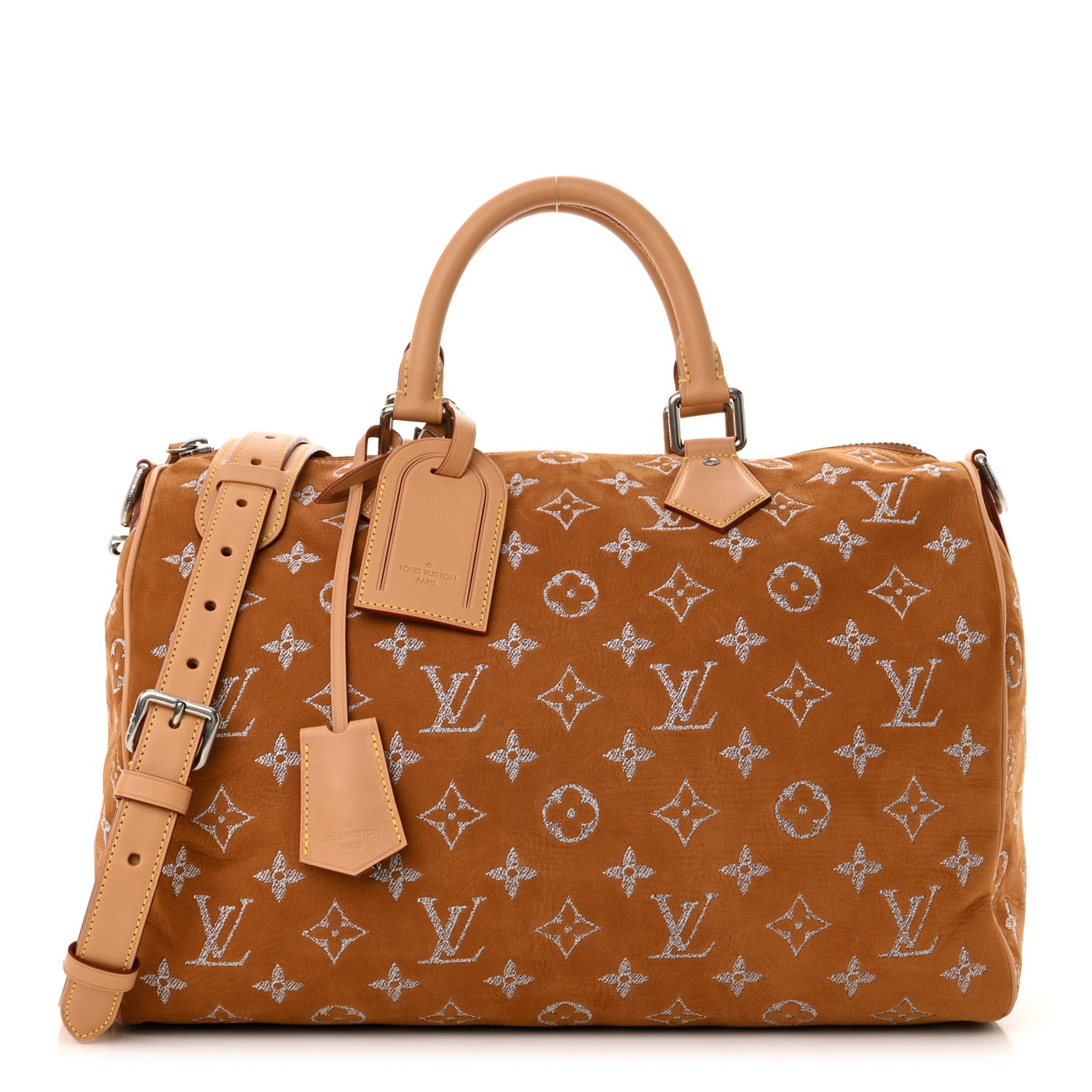 Louis Vuitton Nubuck Calf Monogram Speedy P9 Bandouliere 40 Camel 1 of 11