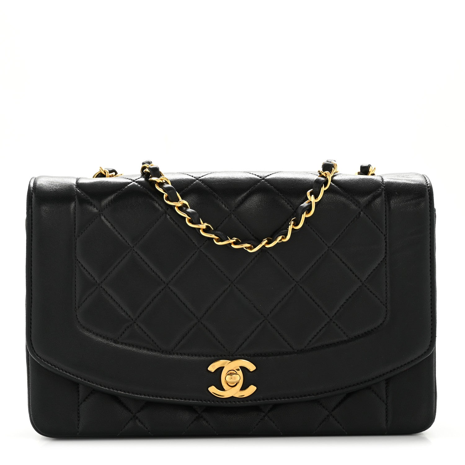 Chanel Lambskin Quilted Medium Single Flap Black 1 of 14