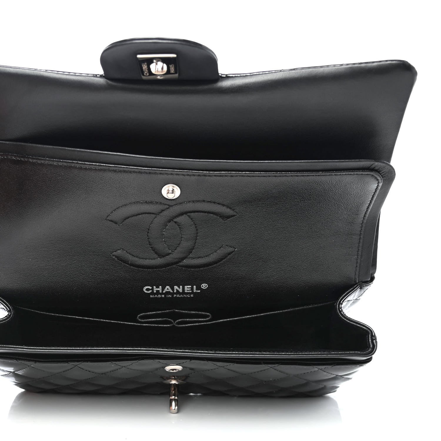 Chanel Patent Quilted Medium Double Flap Black 4 of 4
