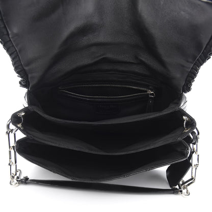 Christian Dior Lambskin Cannage Ruffle New Lock Flap Black 5 of 11