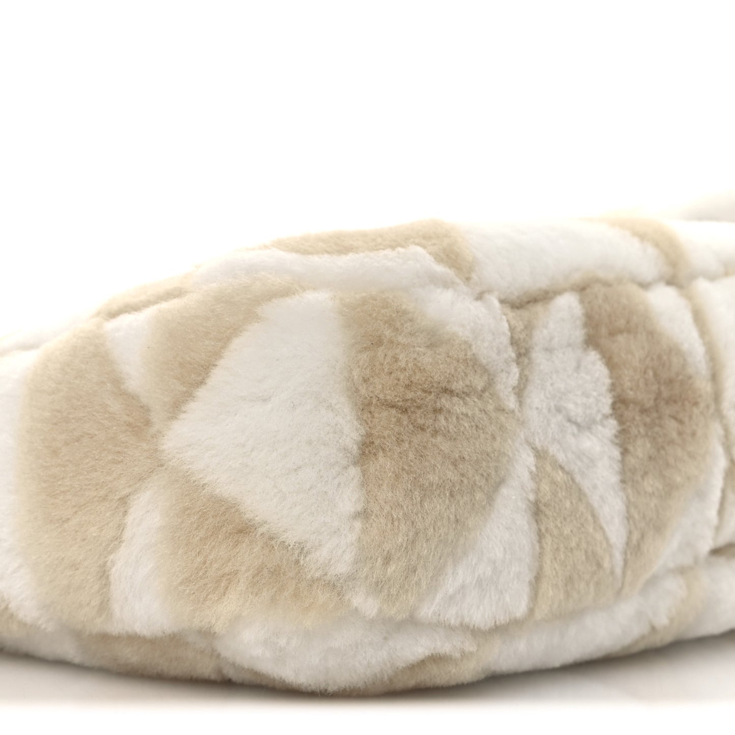 Montone Shearling Nappa Mini Re-Edition Shoulder Bag Ecru Bianco