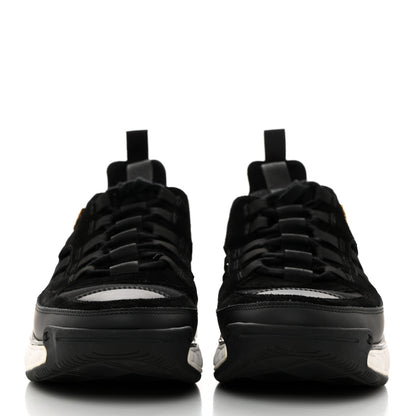 Chanel Velvet Calfskin Mixed Fibers CC Sneakers 37.5 Black 2 of 8