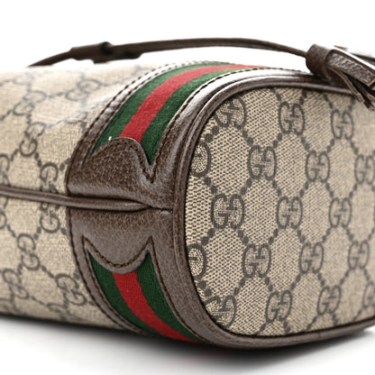 Gucci GG Supreme Monogram Web Mini Ophidia Bucket Bag Brown 9 of 11