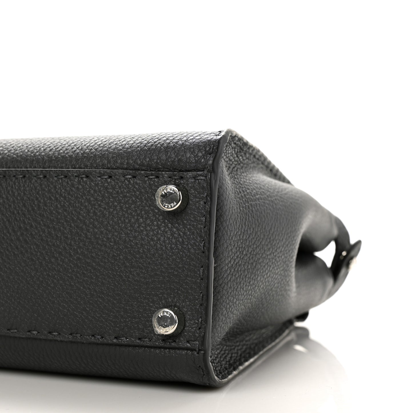 Cuoio Romano Selleria Bi-Color Medium Peekaboo Iconic Satchel Asfalto Latte