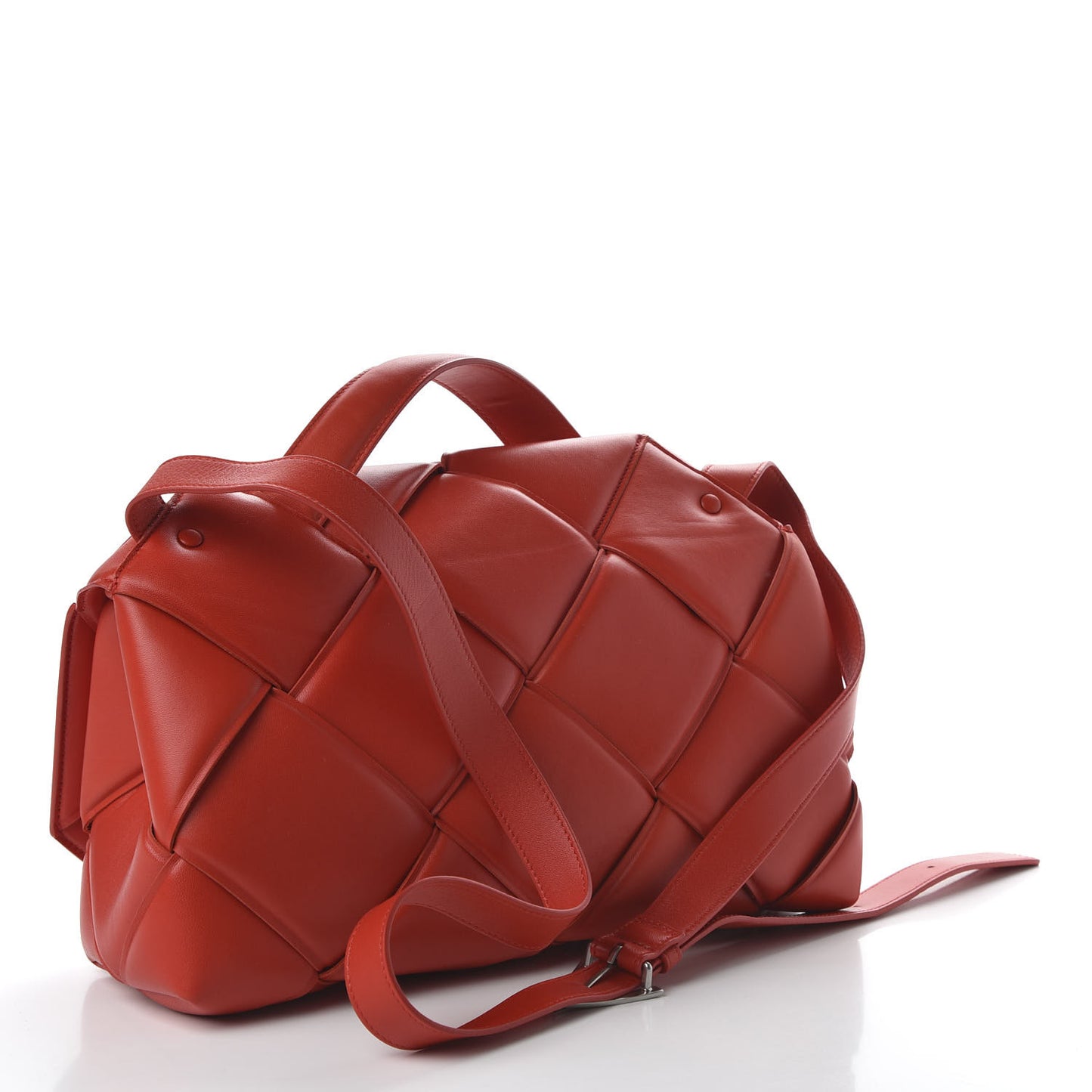 Nappa Intreccio Padded Top Handle Shoulder Bag Nail Polish