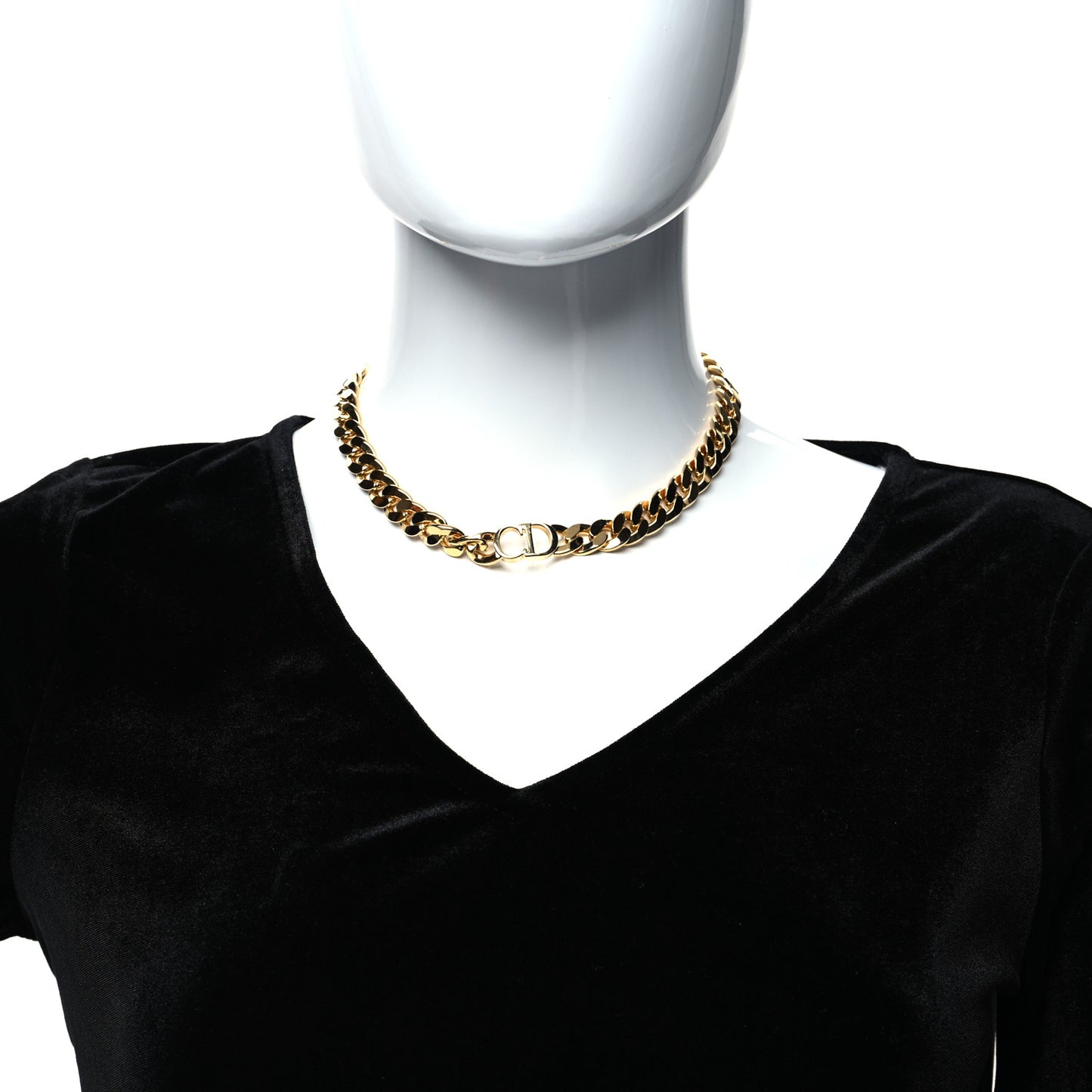 Metal Danseuse Etoile Chain Choker Necklace Gold
