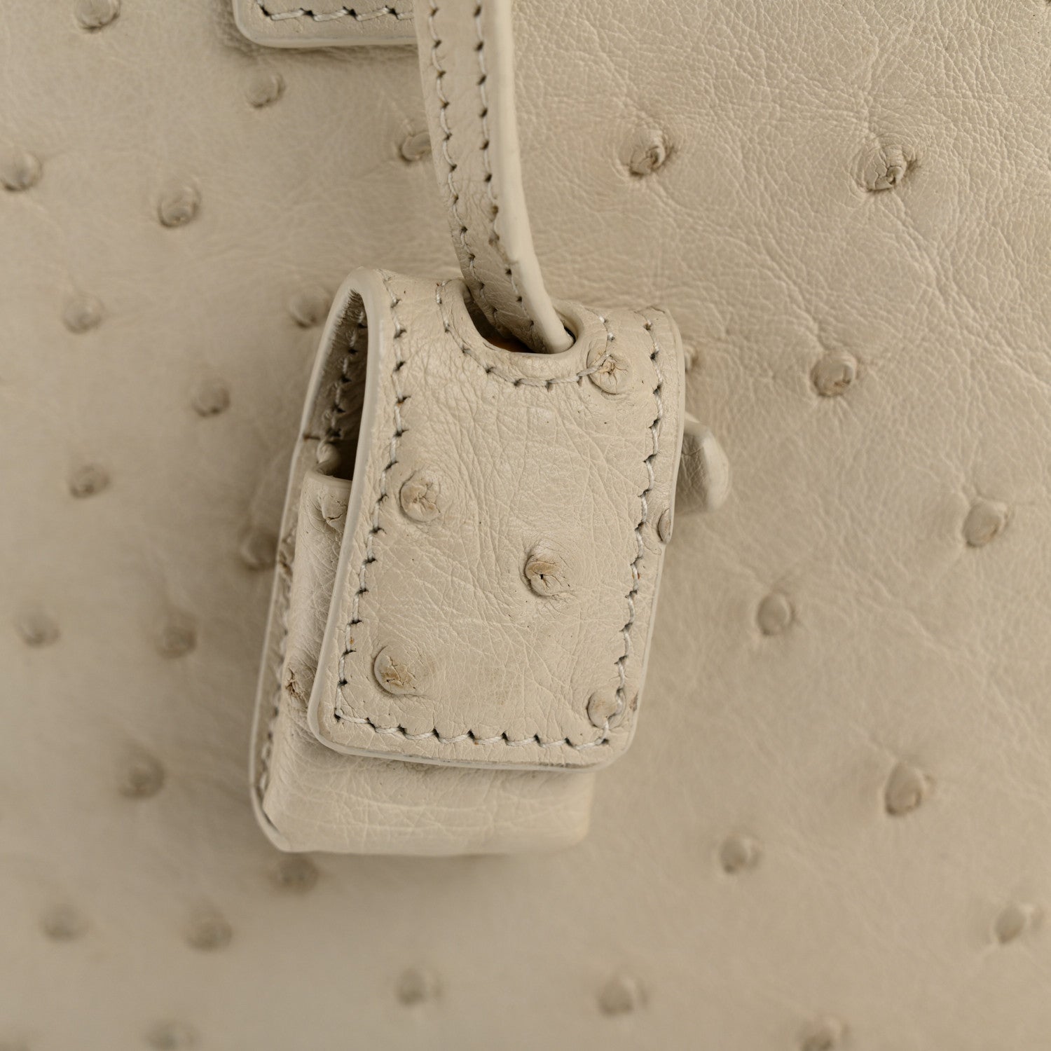 Saint Laurent Ostrich Nano Sac De Jour Crema Soft 12 of 15