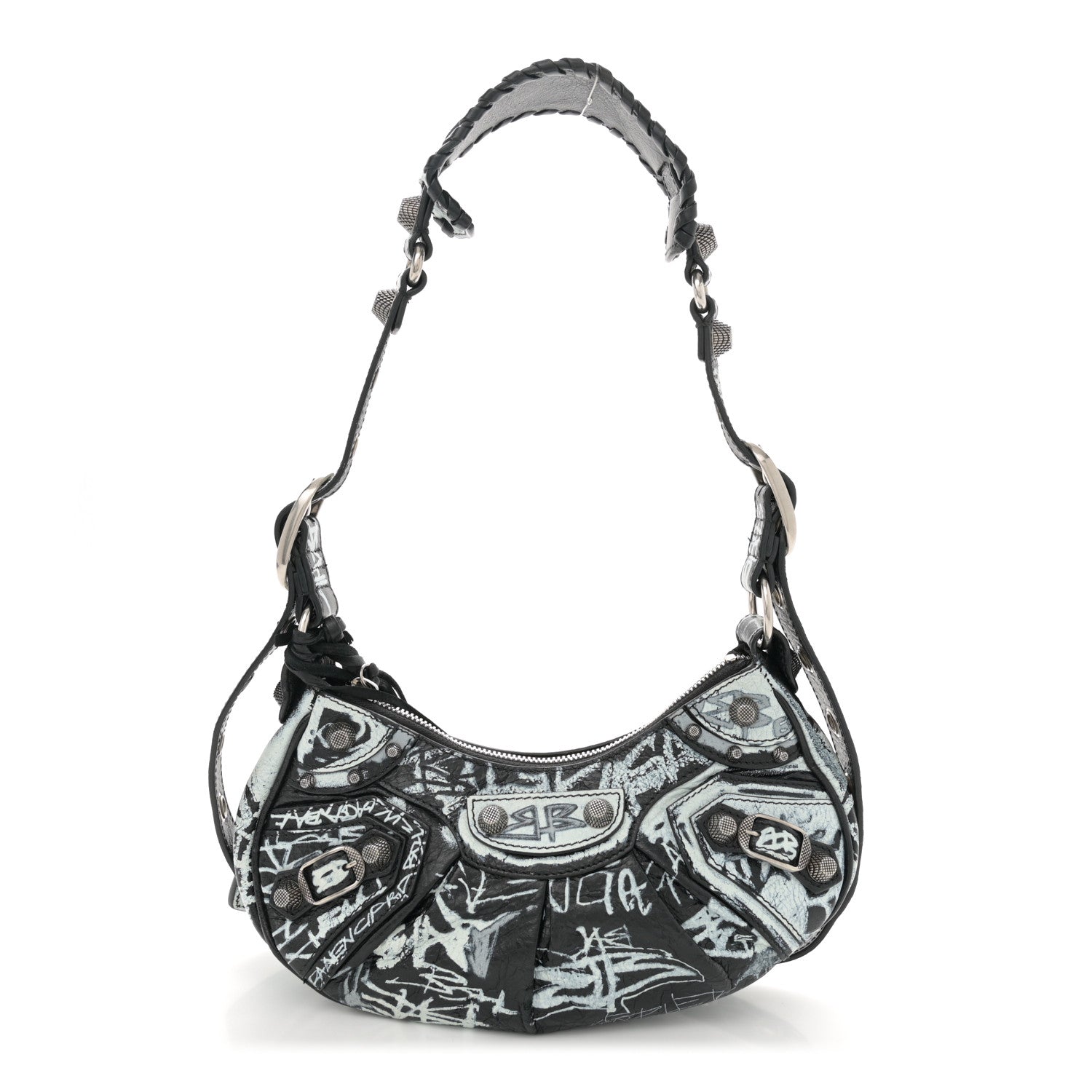 Balenciaga Agneau Arena Graffiti Le Cagole Shoulder Bag XS Black 1 of 13