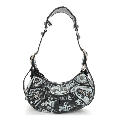 Balenciaga Agneau Arena Graffiti Le Cagole Shoulder Bag XS Black 1 of 13