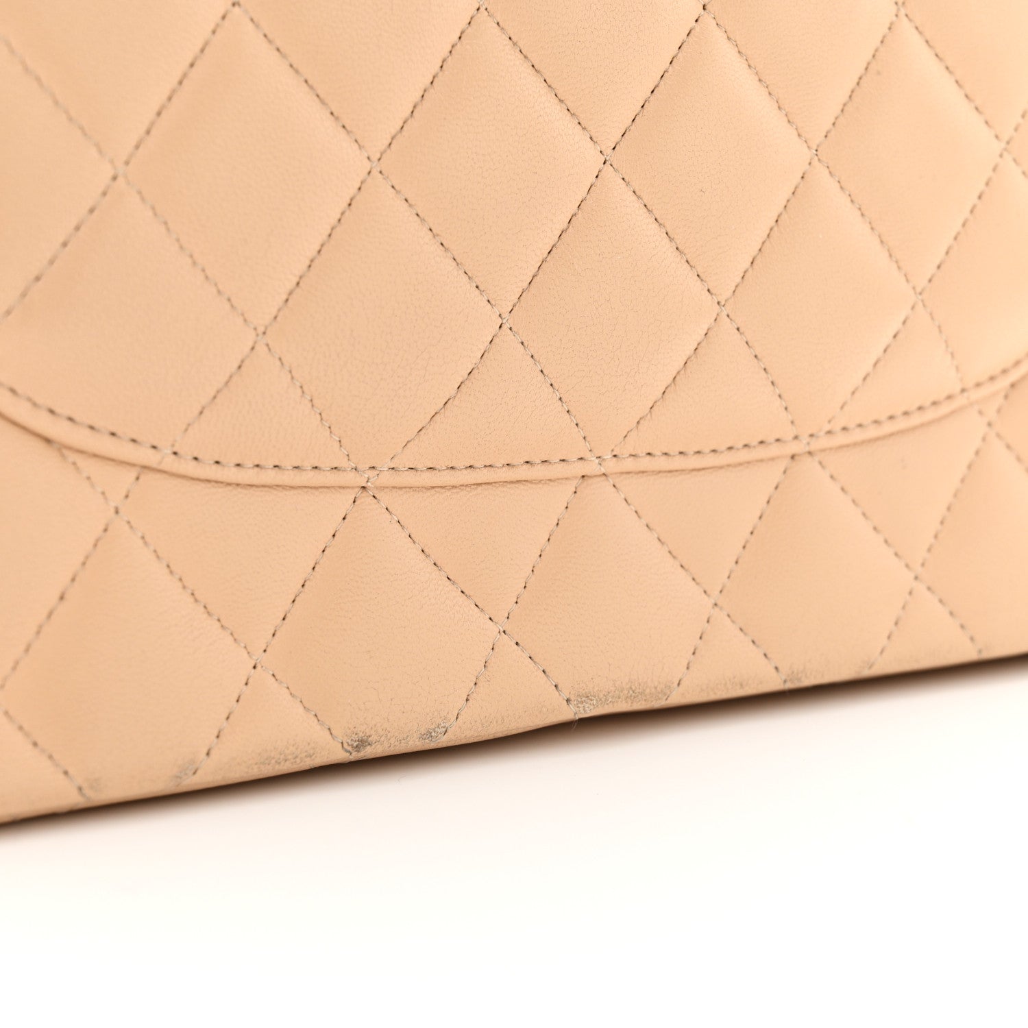 Chanel Lambskin Quilted Jumbo Double Flap Beige 11 of 21