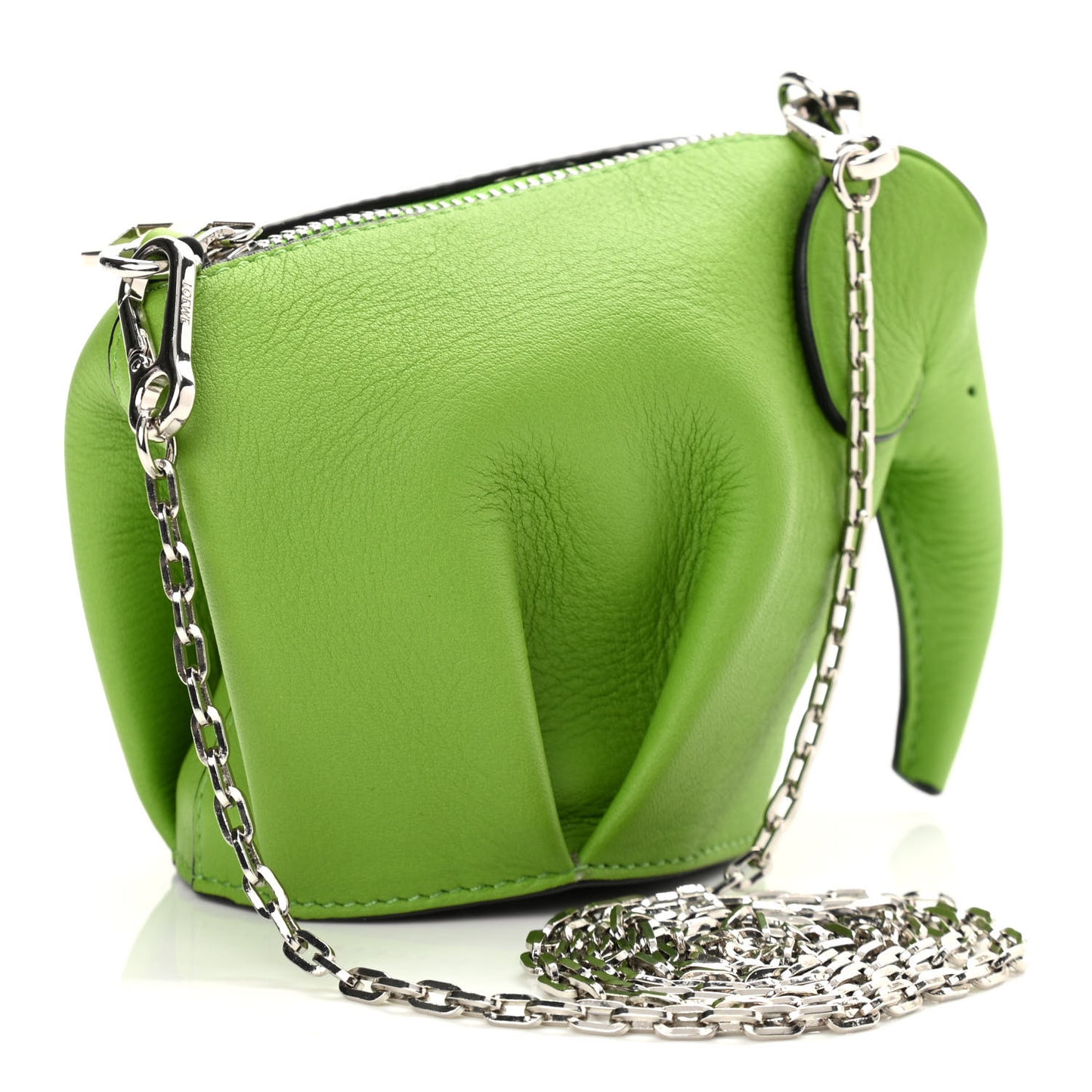 Calfskin Elephant Pouch Apple Green