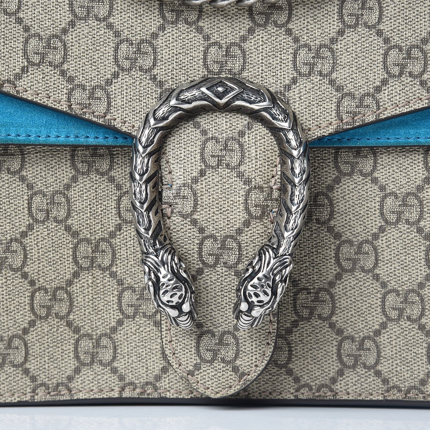 GG Supreme Monogram Small Dionysus Shoulder Bag Bright Turquoise