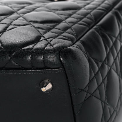 Christian Dior Lambskin Cannage Medium Lady Dior Black 9 of 18