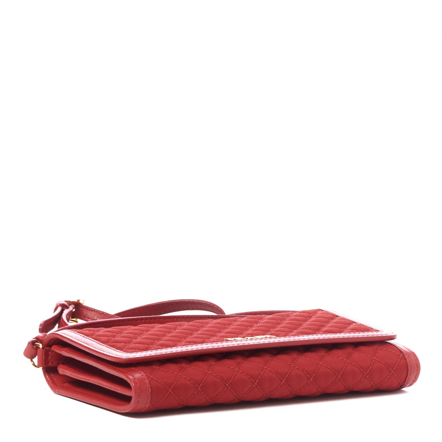 Tessuto Quilted Mini Crossbody Wallet Fuoco