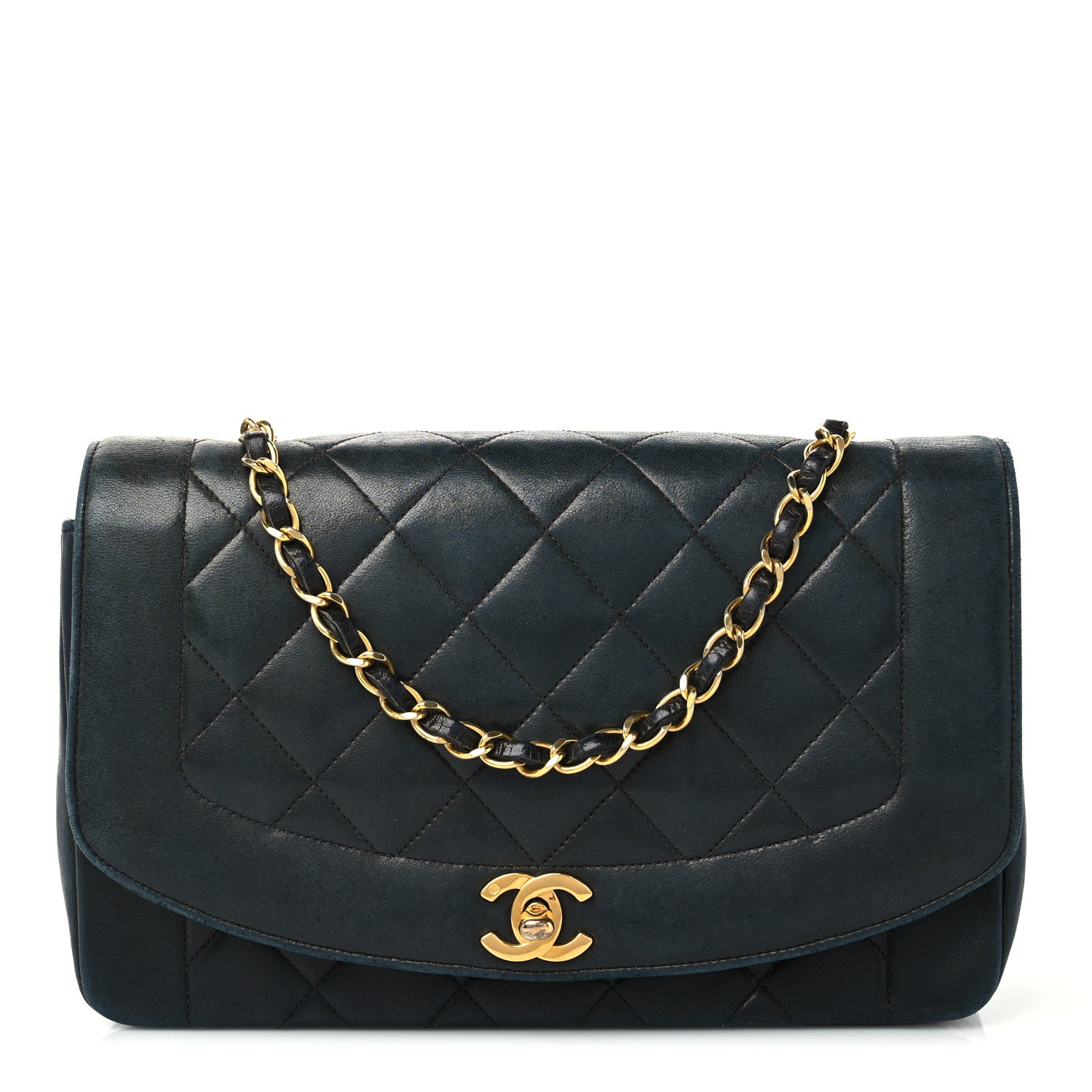 Chanel Lambskin Quilted Medium Single Flap Black 1 of 8