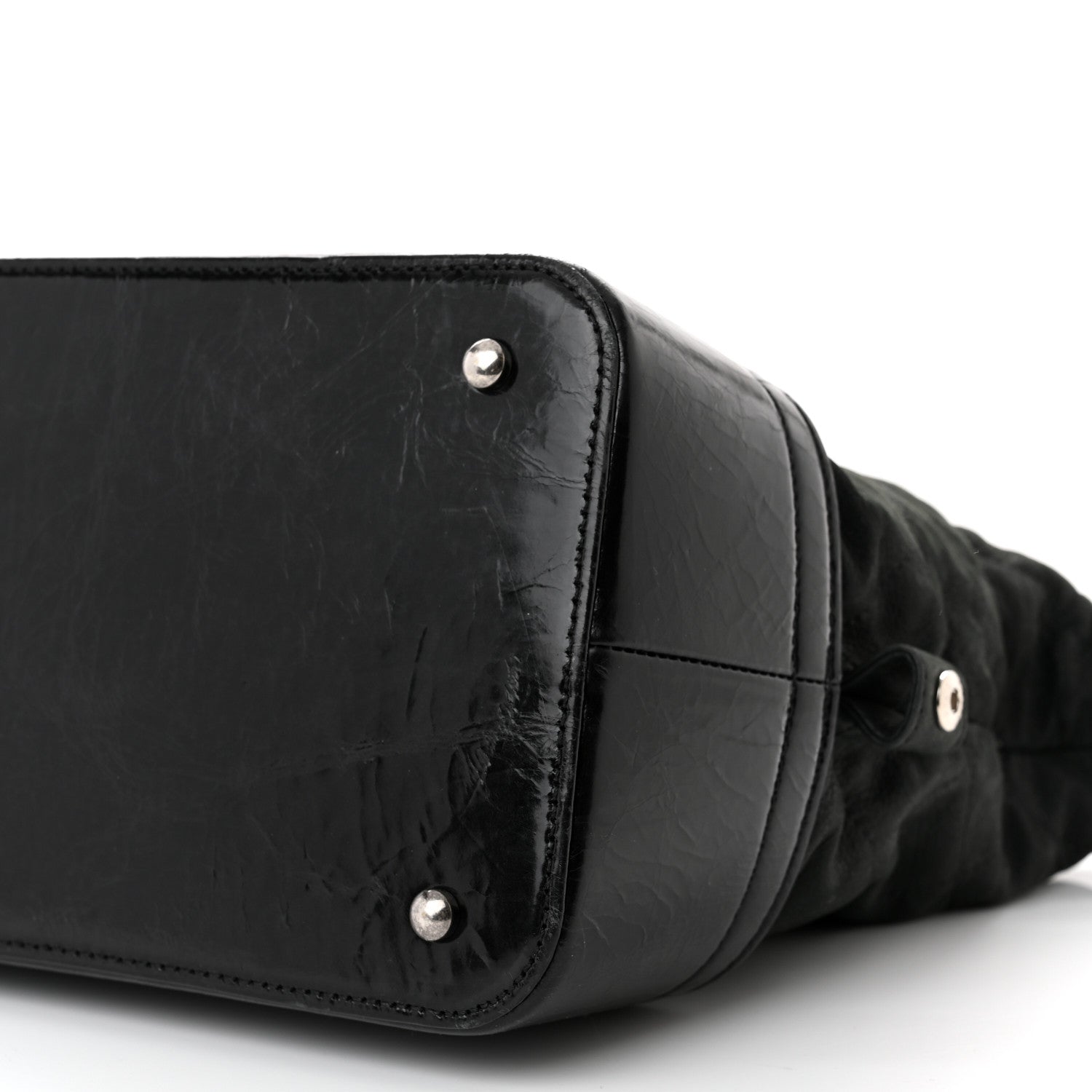 Chanel Iridescent Calfskin Quilted VIP Bowling Bag Black 11 of 13